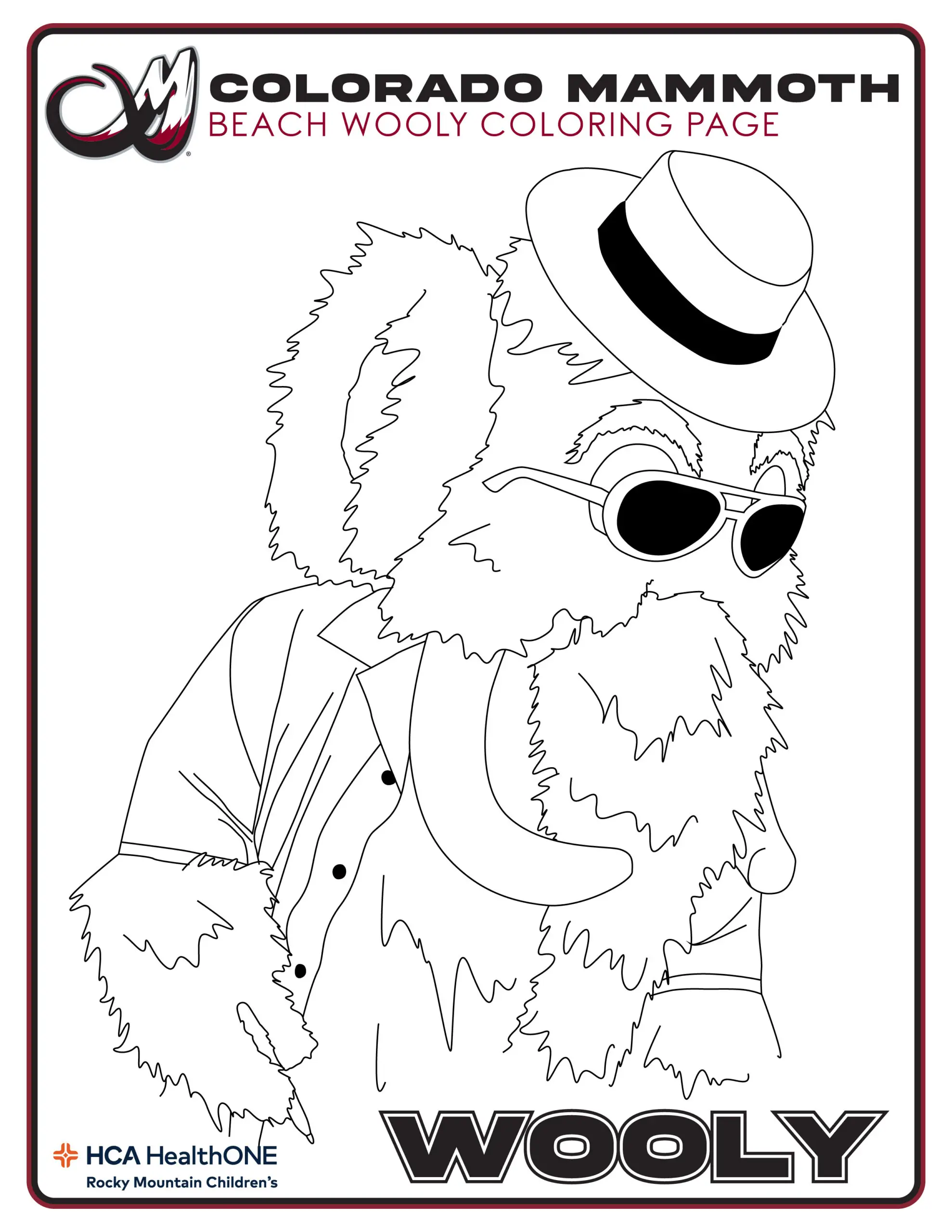 Beach Wooly Coloring Page